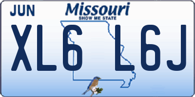 MO license plate XL6L6J
