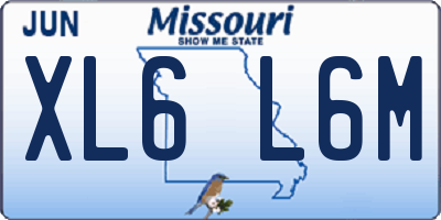 MO license plate XL6L6M
