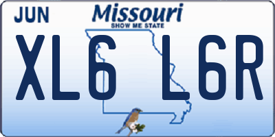 MO license plate XL6L6R