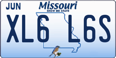 MO license plate XL6L6S