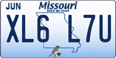 MO license plate XL6L7U
