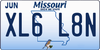 MO license plate XL6L8N