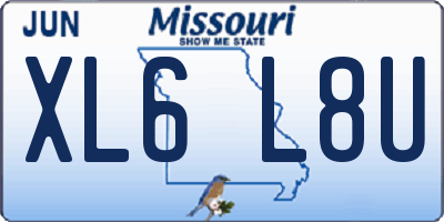 MO license plate XL6L8U
