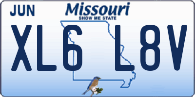MO license plate XL6L8V