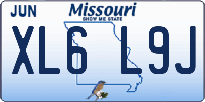MO license plate XL6L9J