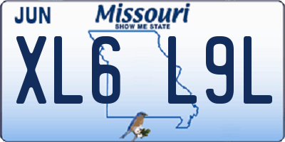 MO license plate XL6L9L