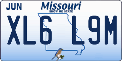 MO license plate XL6L9M