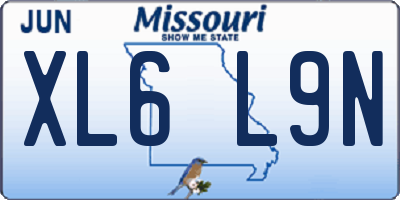 MO license plate XL6L9N