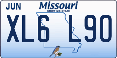 MO license plate XL6L9O