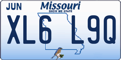 MO license plate XL6L9Q