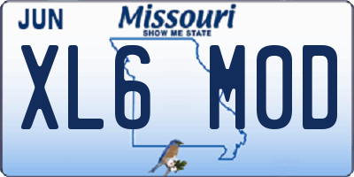 MO license plate XL6M0D