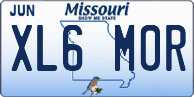 MO license plate XL6M0R