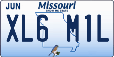 MO license plate XL6M1L