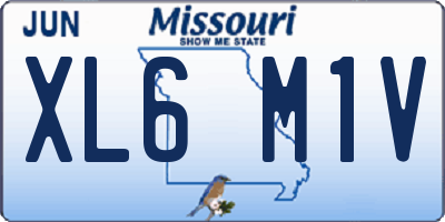 MO license plate XL6M1V