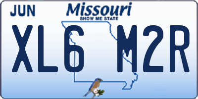 MO license plate XL6M2R