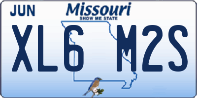 MO license plate XL6M2S