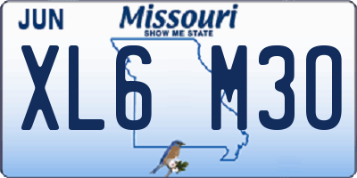 MO license plate XL6M3O