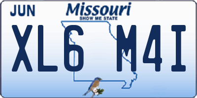 MO license plate XL6M4I