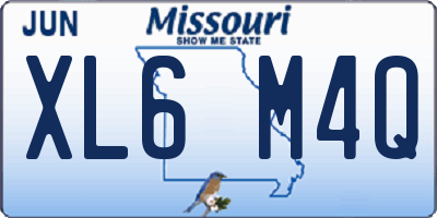 MO license plate XL6M4Q