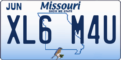 MO license plate XL6M4U