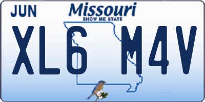 MO license plate XL6M4V