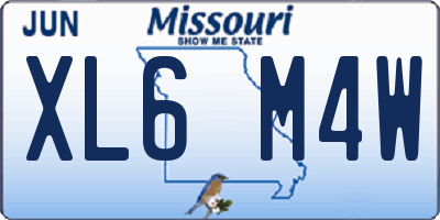 MO license plate XL6M4W