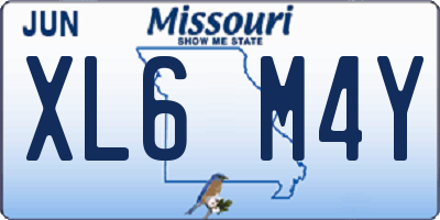 MO license plate XL6M4Y