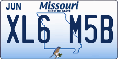 MO license plate XL6M5B