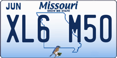 MO license plate XL6M5O