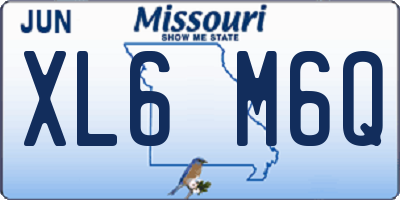 MO license plate XL6M6Q