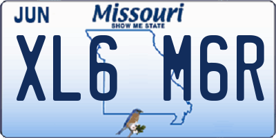 MO license plate XL6M6R