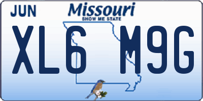 MO license plate XL6M9G