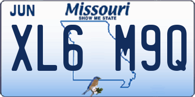 MO license plate XL6M9Q