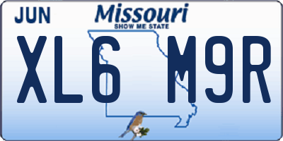 MO license plate XL6M9R