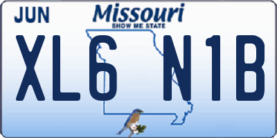 MO license plate XL6N1B