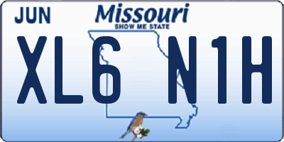 MO license plate XL6N1H