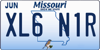 MO license plate XL6N1R