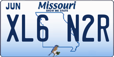 MO license plate XL6N2R