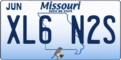 MO license plate XL6N2S