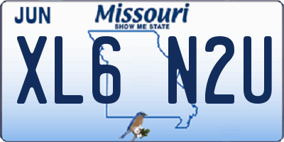 MO license plate XL6N2U