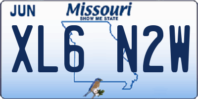 MO license plate XL6N2W