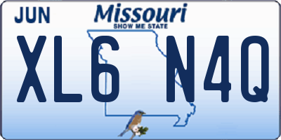 MO license plate XL6N4Q
