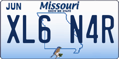 MO license plate XL6N4R