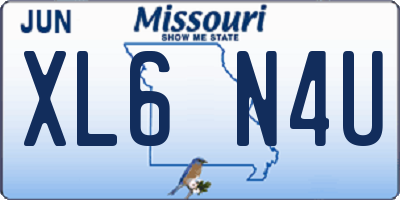 MO license plate XL6N4U