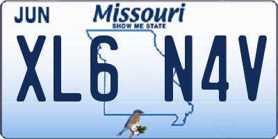 MO license plate XL6N4V