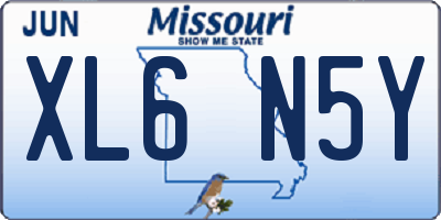 MO license plate XL6N5Y