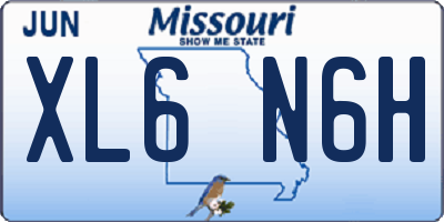 MO license plate XL6N6H