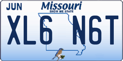 MO license plate XL6N6T