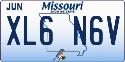 MO license plate XL6N6V