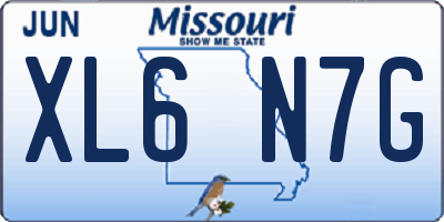 MO license plate XL6N7G